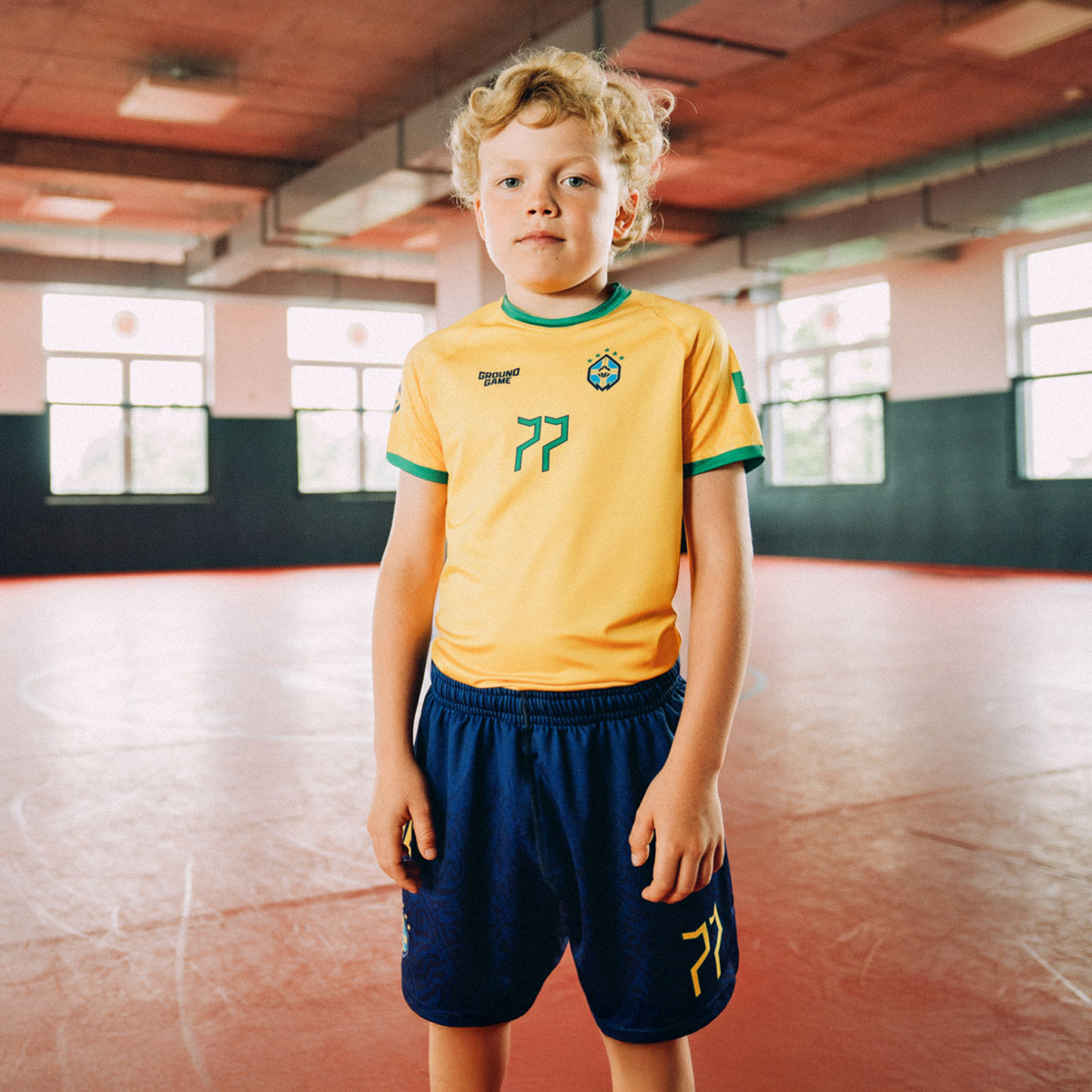 Kinder-Trainingsshorts Brazil Football
