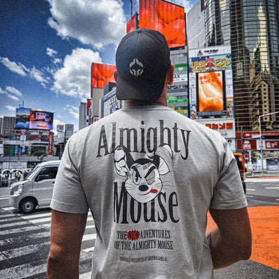 Oversize-T-Shirt Almighty Mouse (Blaugrau)