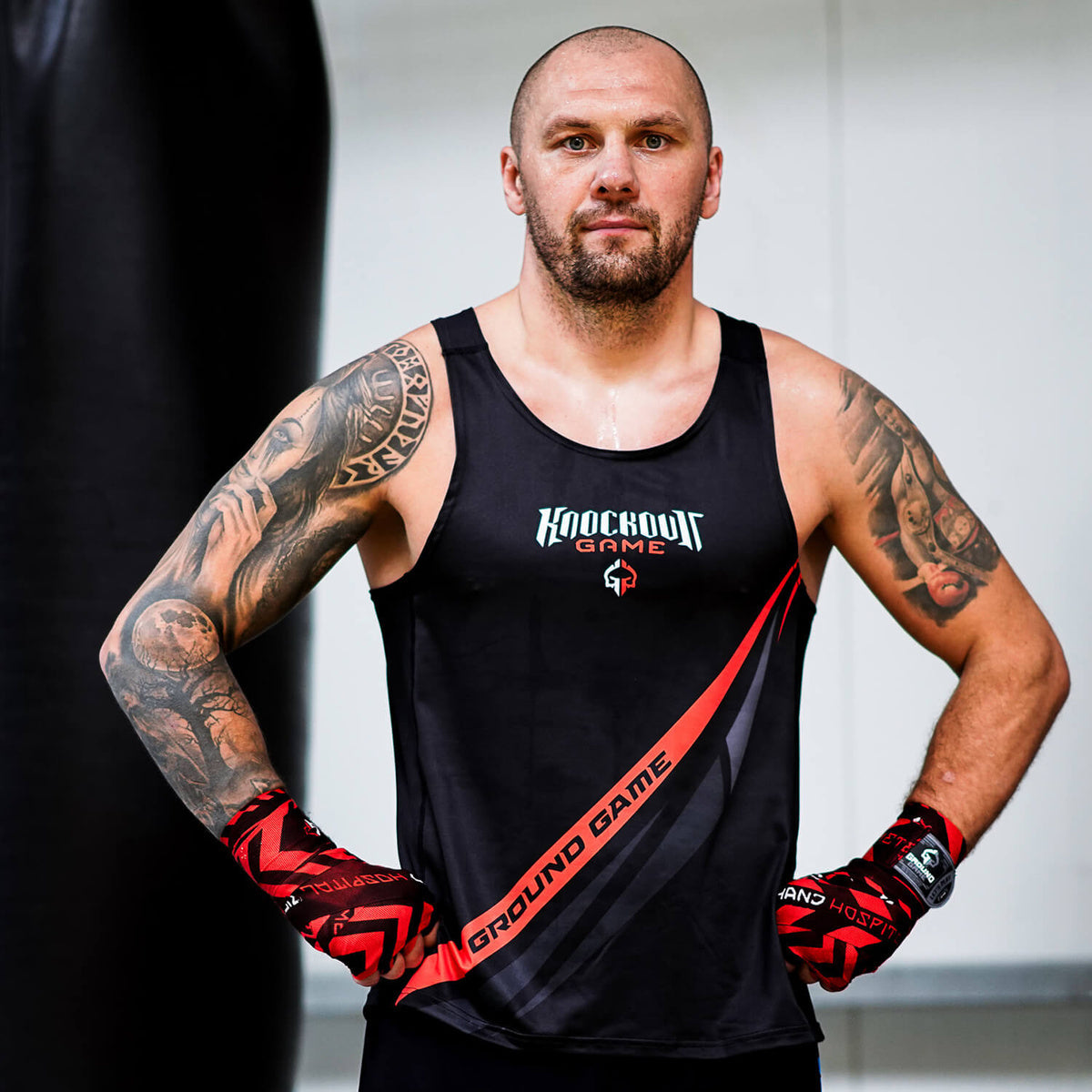 Boxer-Tanktop Knockout Game (schwarz)