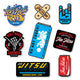 Set mit 8 BJJ-inspirierten Stickern