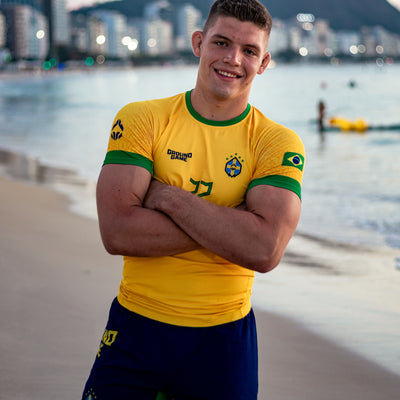 Rashguard Brazil Football kurzarm