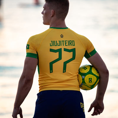 Rashguard Brazil Football kurzarm