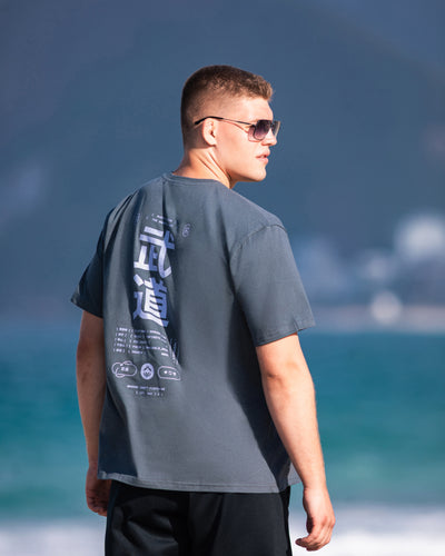 Oversize-T-Shirt Budo (Anthrazit)