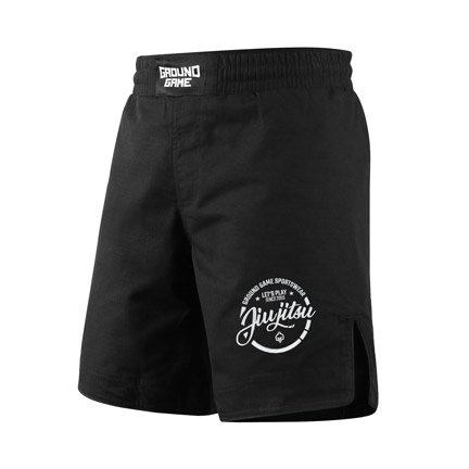MMA-Shorts Kampfshorts Jiu Jitsu Ripstop (Schwarz)