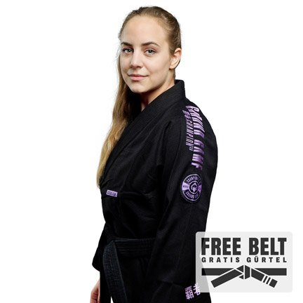 Kimono/Gi Damen für BJJ Champion 3.0 Lavender (Schwarz) + Gratis Gürtel