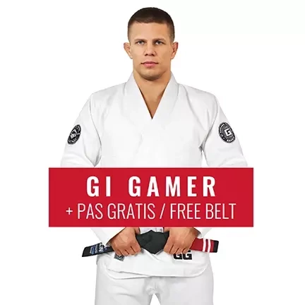 BJJ GI Gamer (Weiß) + Gratis Gürtel