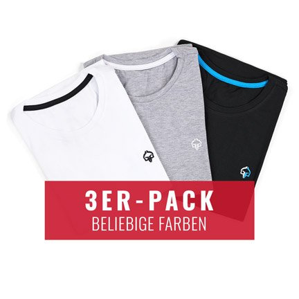 Set (3er-Pack) Minimal 2.0 T-Shirts (beliebige Farben)