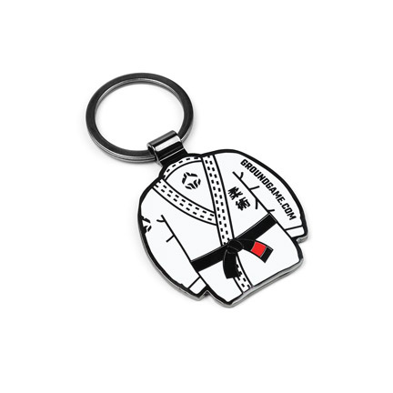 Emaille-Schlüsselanhänger Kimono BJJ