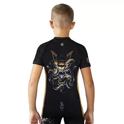 Kinder Rashguard Oni Samurai Kurzarm