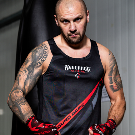 Boxing Tank Top Knockout Game (Schwarz)