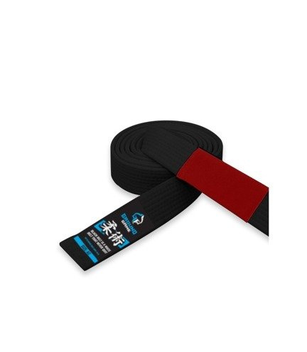 BJJ Gürtel (Schwarz mit roten Balken)